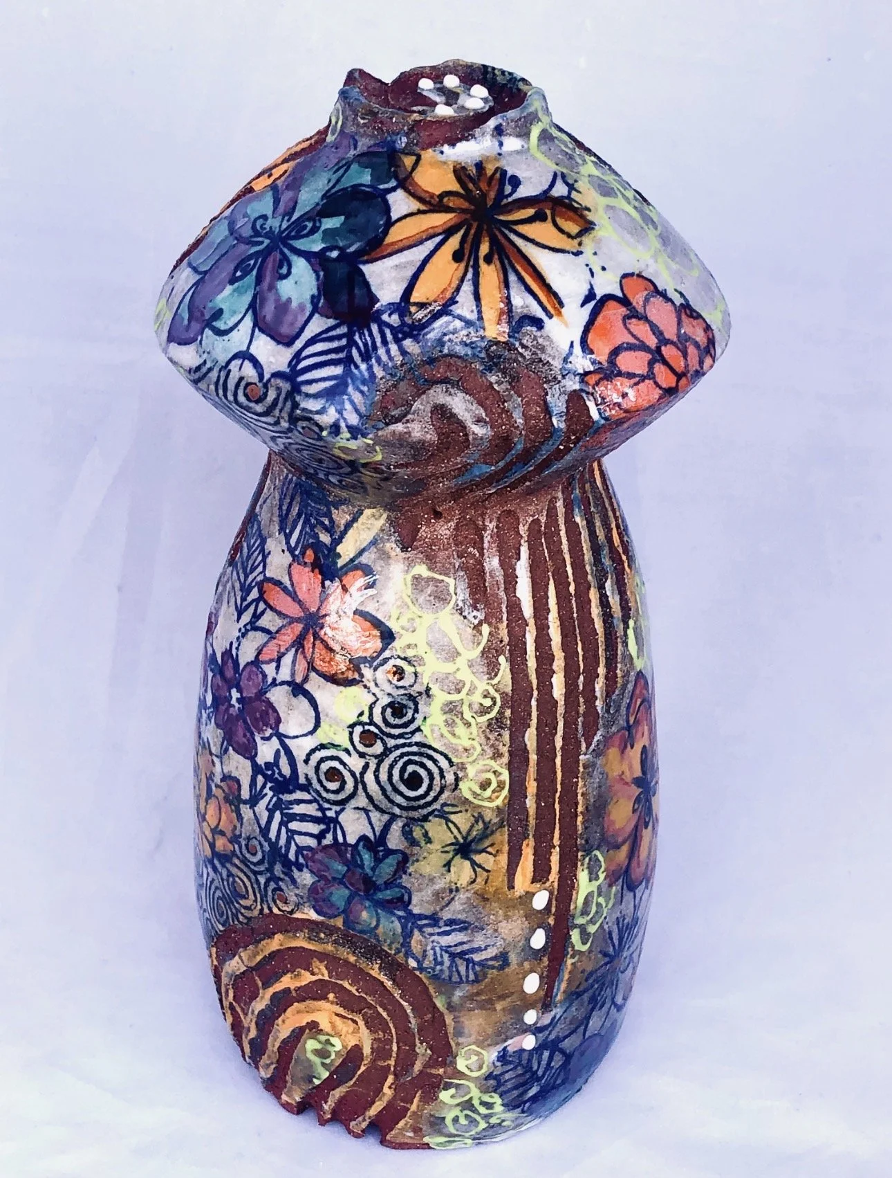 Flower graph,
created by Susan Hacker,
Ceramic sculpture,
10” x 5”,
$275.00
