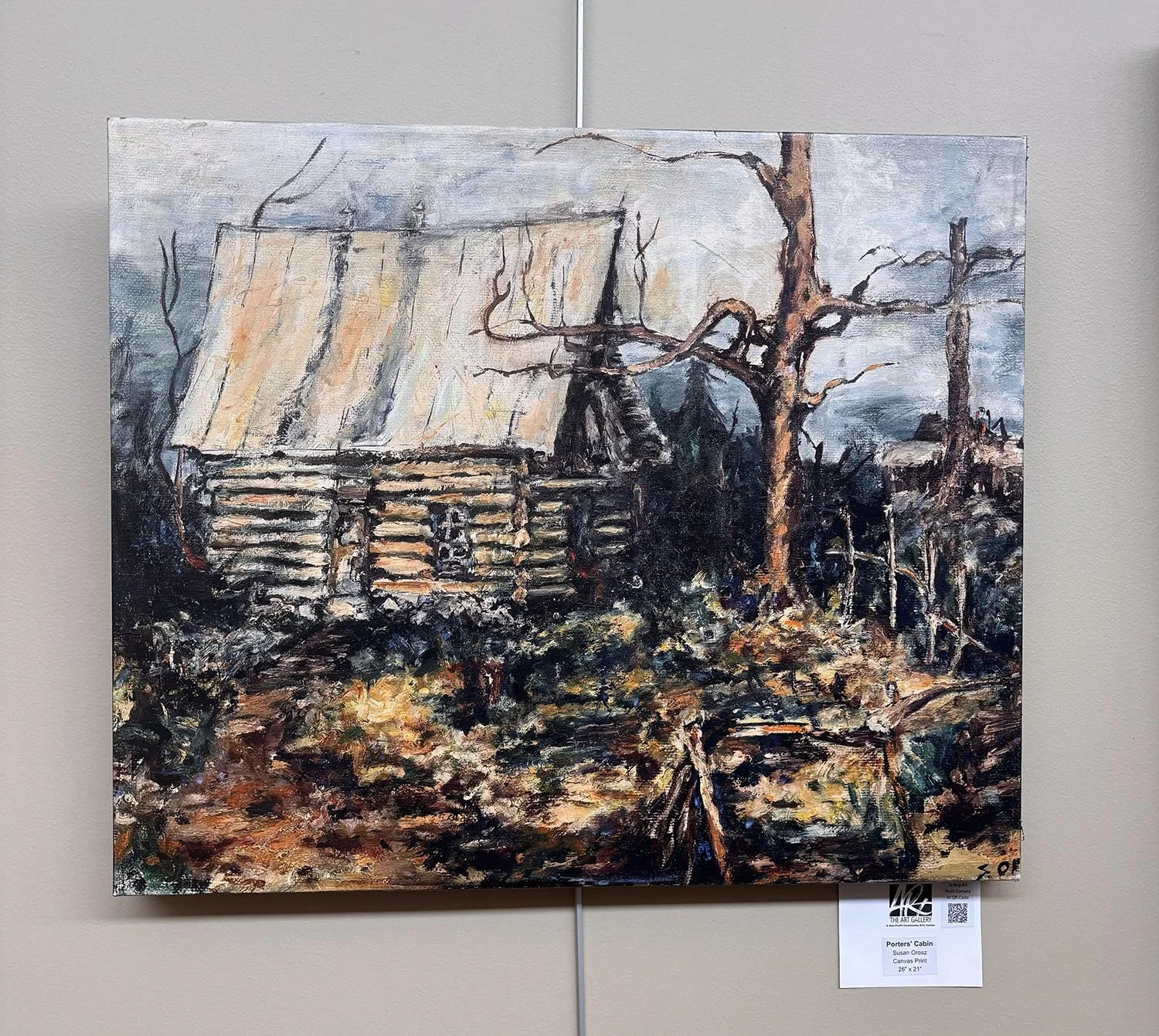 Porters' Cabin,
Susan Orosz.
Canvas Print,
26" x 21",


$200.
