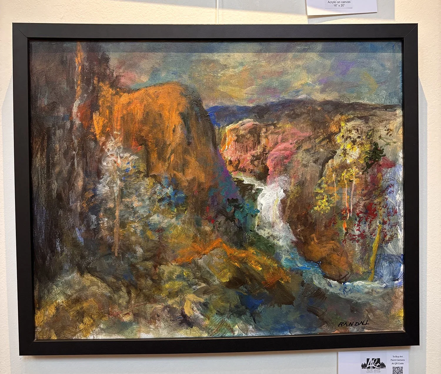 "Portal" by Doug Randall.   Acrylic on canvas.
16” x 20”.   $500. 