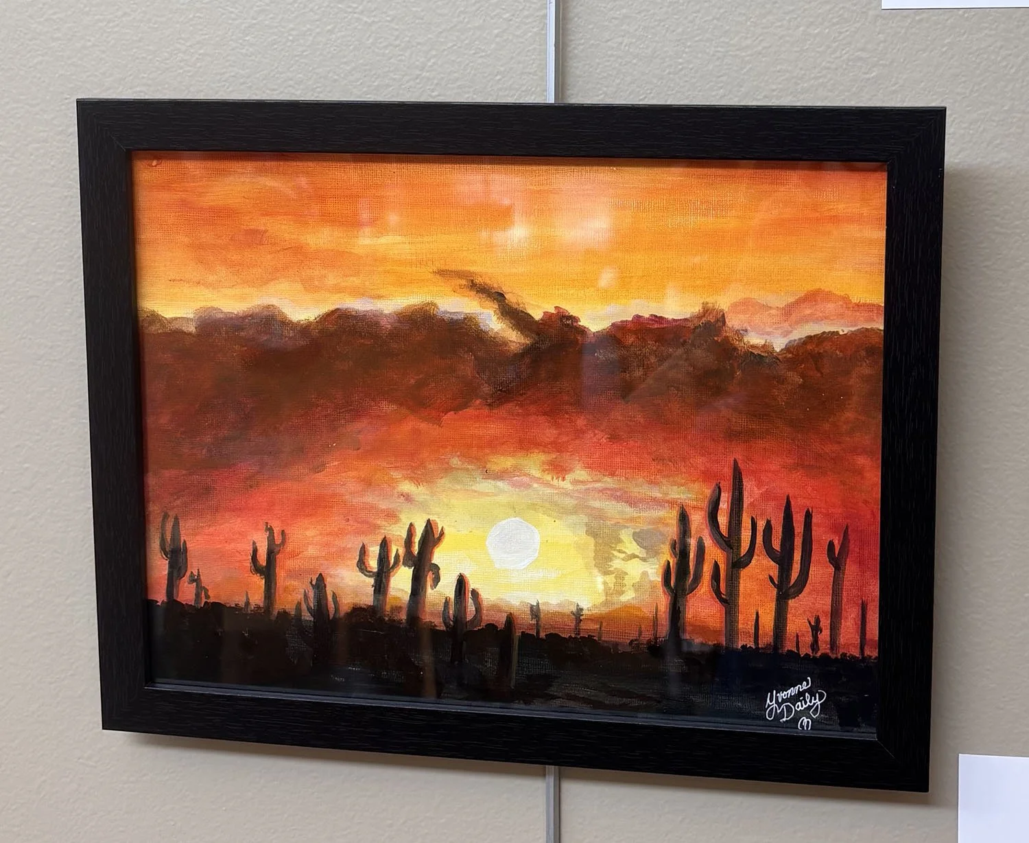 Desert Evening,
Yvonne Daily.
Acrylic,
9" x 12",


$125.
