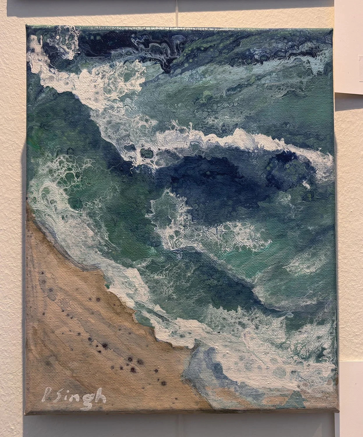 "The View From Above" by Patricia Singh. 10” x 8”.   $85.
