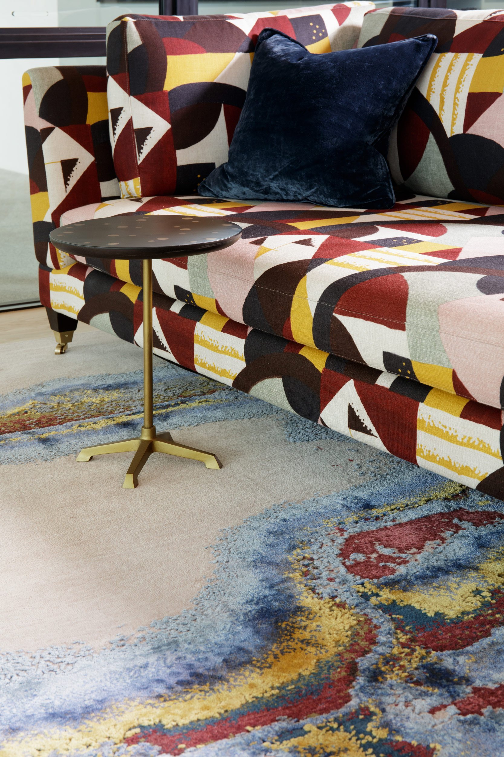 Oliver Mark Interiors Hawthorne Residence Sofa and Rug