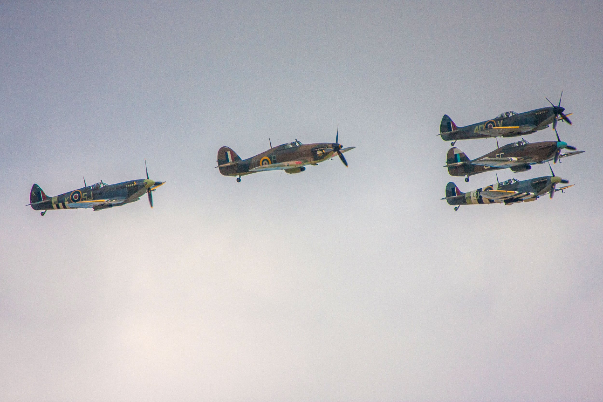 Spitfires and Hurricanes.