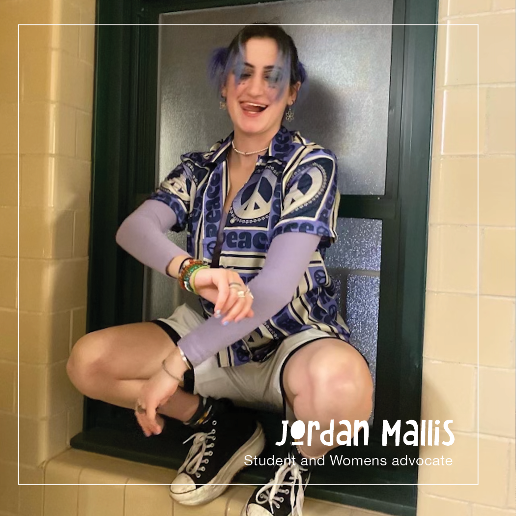      

 
     Jordan Mallis is a rising Sophomore at Eckerd College studying Environmental Studies and Women Gender and Sexuality Studies. Jordan is passionate about the environment, music, empowerment, and adventure and is determined to advocate, ed