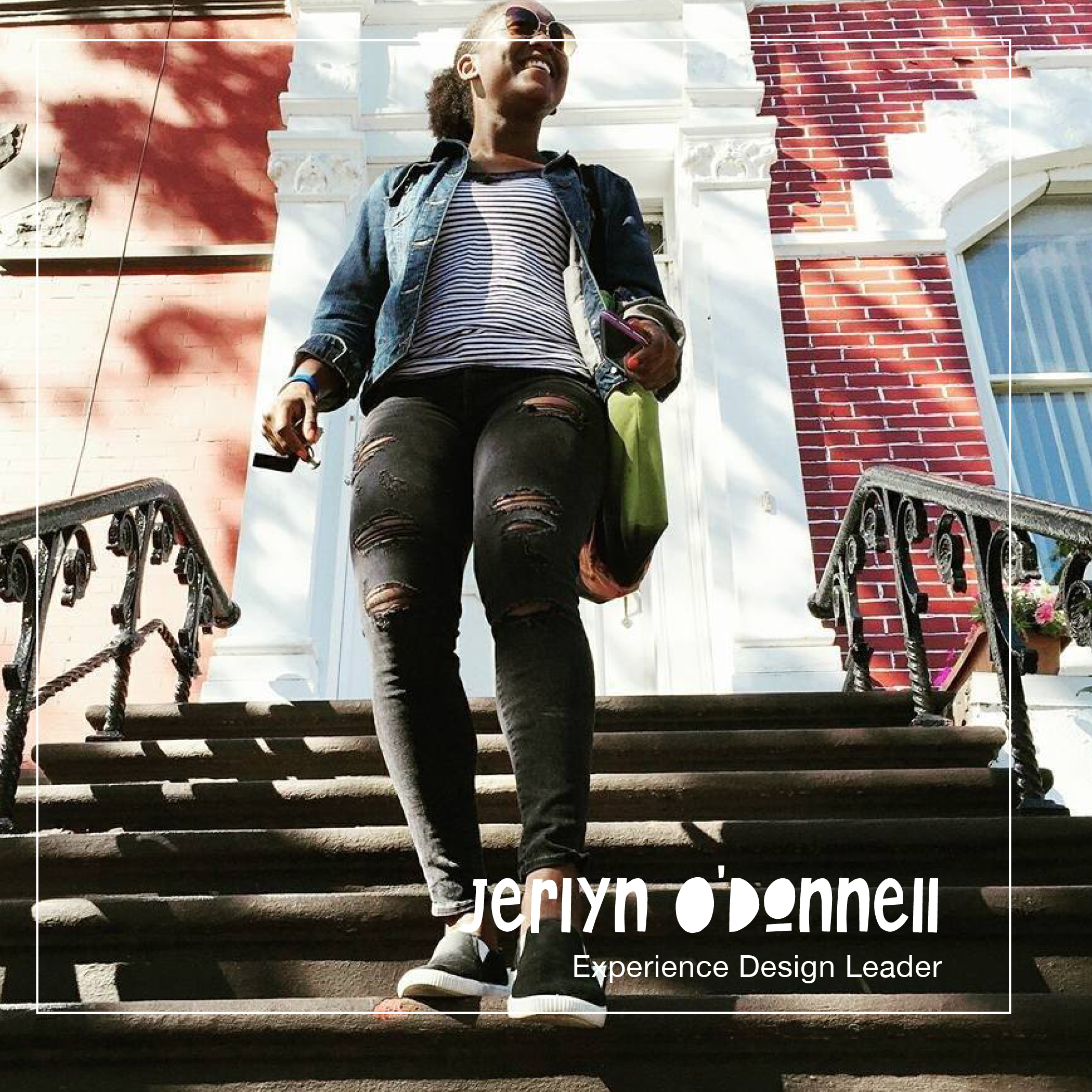      

 
     Jerlyn O’Donnell is an experience designer, accessibility advocate, speaker, mentor, published author and illustrator, triathlete, and ultramarathon runner. Jerlyn creates rich, attention-grabbing digital experiences that amplify human 