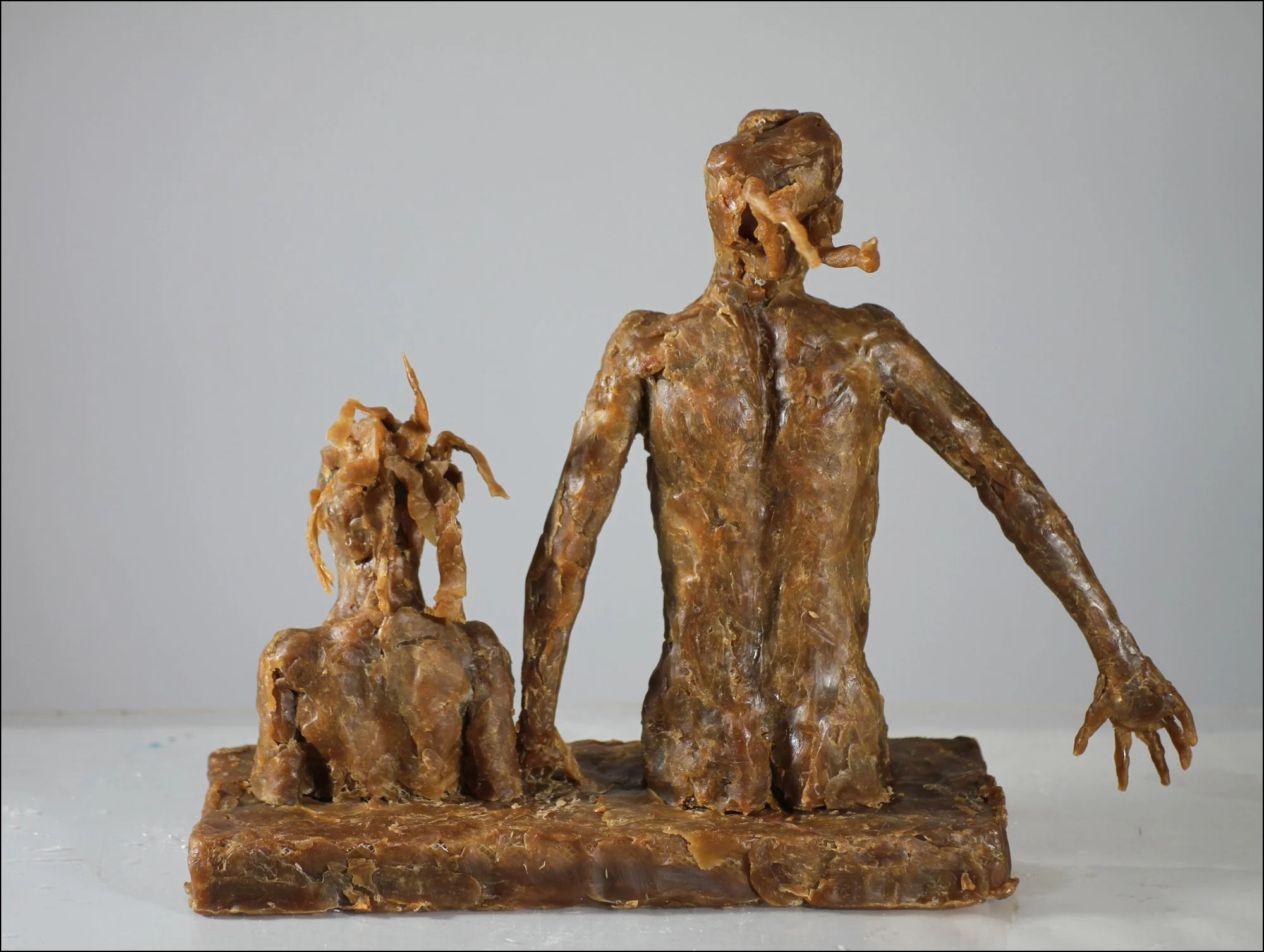 Two Furies [II] (2026), microcrystalline wax, 11 5/8 x 14 ½ x 7 ½ inches