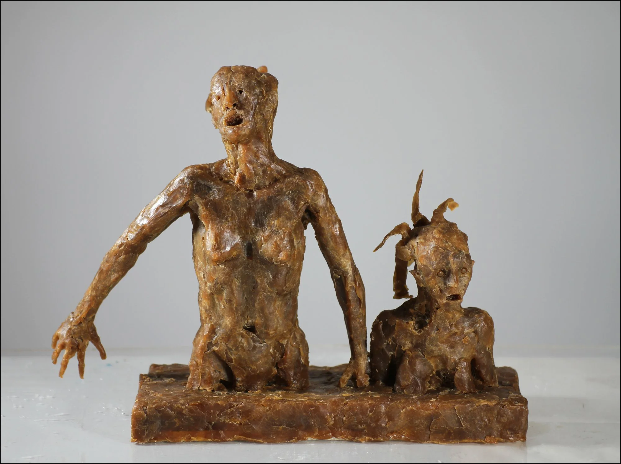 Two Furies [II] (2026), microcrystalline wax, 11 5/8 x 14 ½ x 7 ½ inches