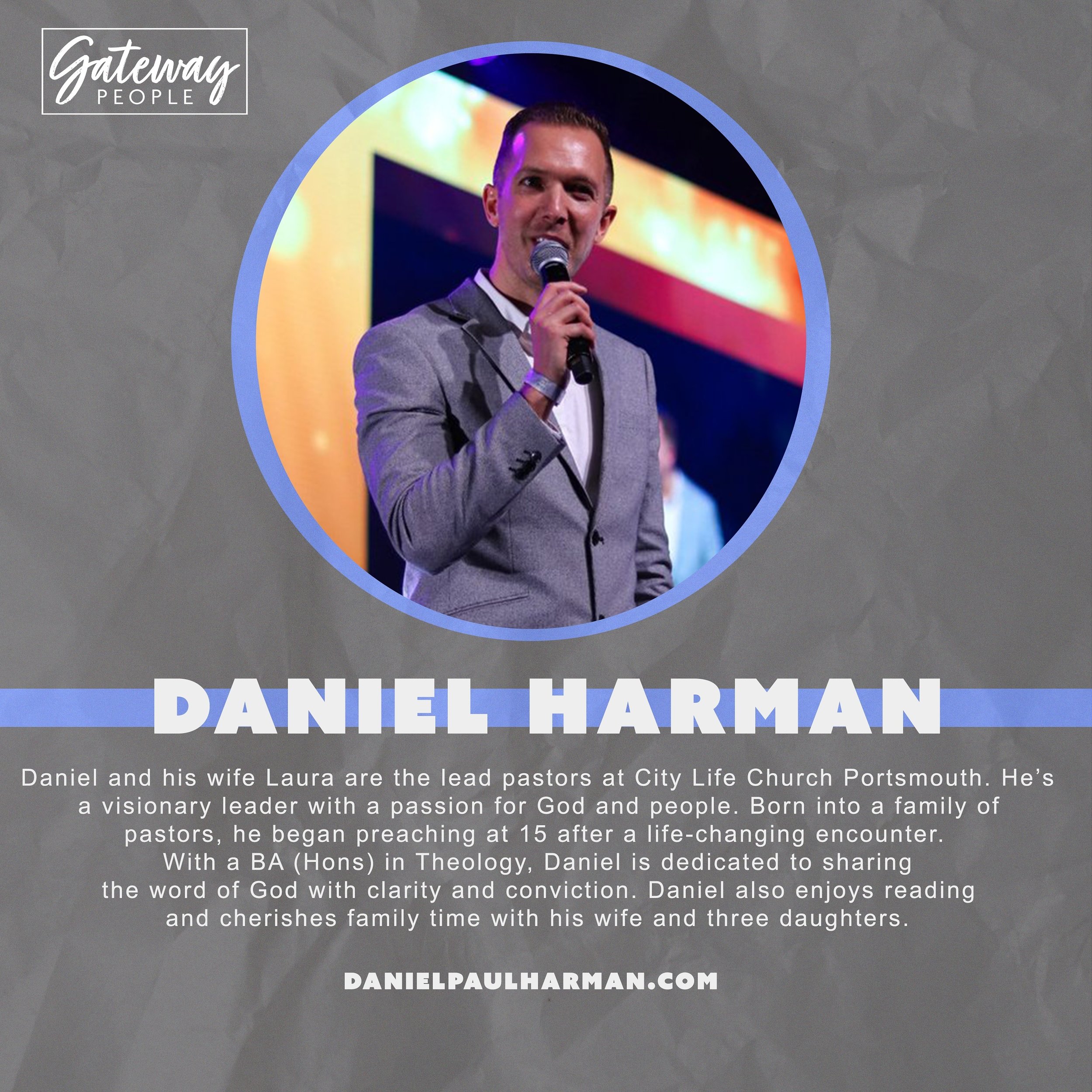 Introducing our first speaker for the Gateway Conference 2024 @danielpharman !!!

💻 Graphic by @taliaharman.thecreative 

#gateway #2024 #conference #more #gateway2024 #citylifechurch #gatewaypeople #portsmouth #church #jesusisking #churchconference