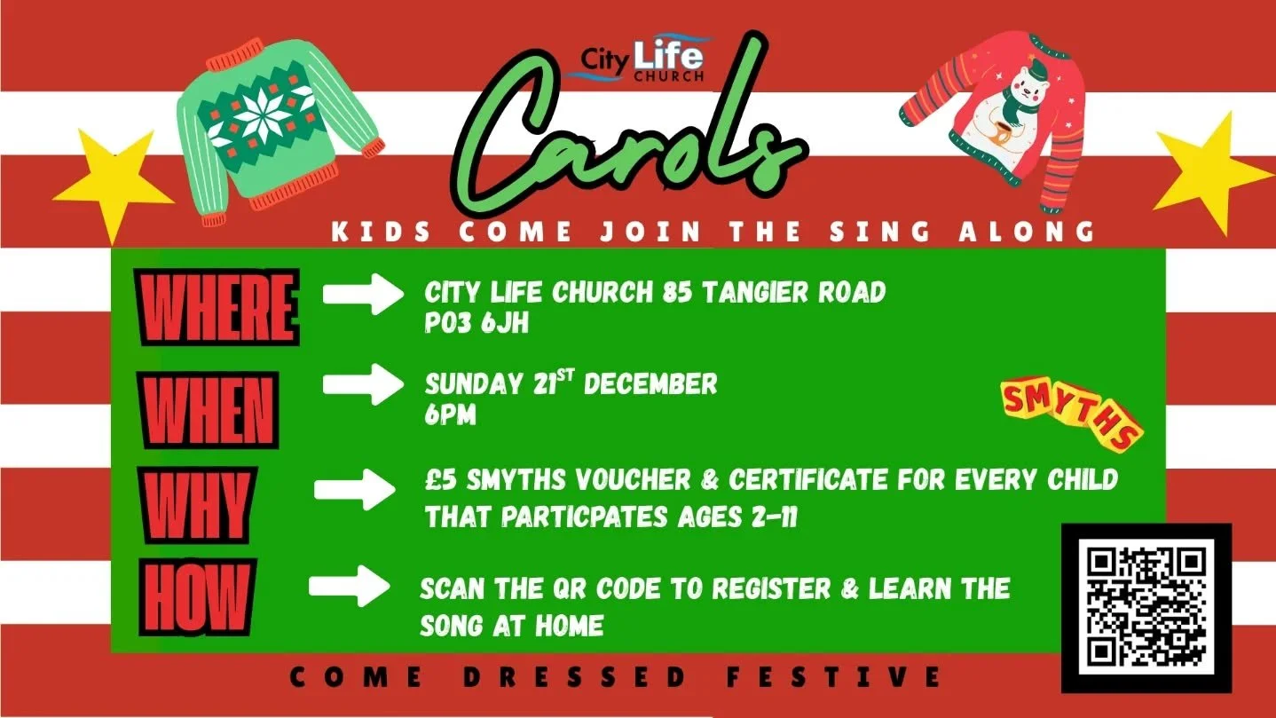 🎄 Christmas at City Life Church! 🎄
We&rsquo;ve got some wonderful festive events coming up, and you&rsquo;re invited!

✨ Sunday 21st &ndash; Carol Service @ 6pm
Join us for a beautiful evening of carols and Christmas cheer.
PLUS&mdash;we&rsquo;re h