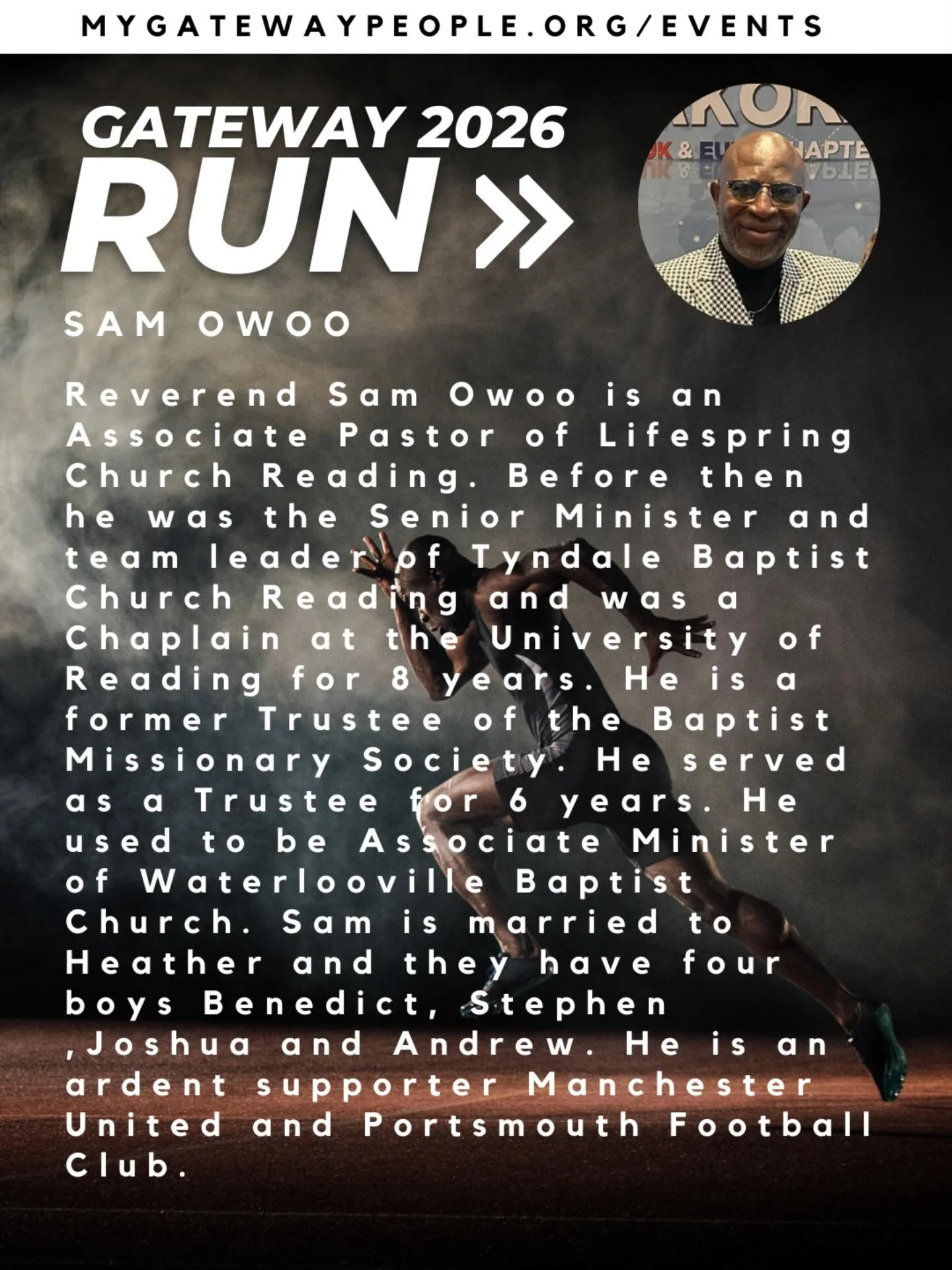 Our next speaker at Gateway 2026 is @revsammyow !!! 🔥✝️

#gateway2026 #run #citylifechurch #portsmouth #clc