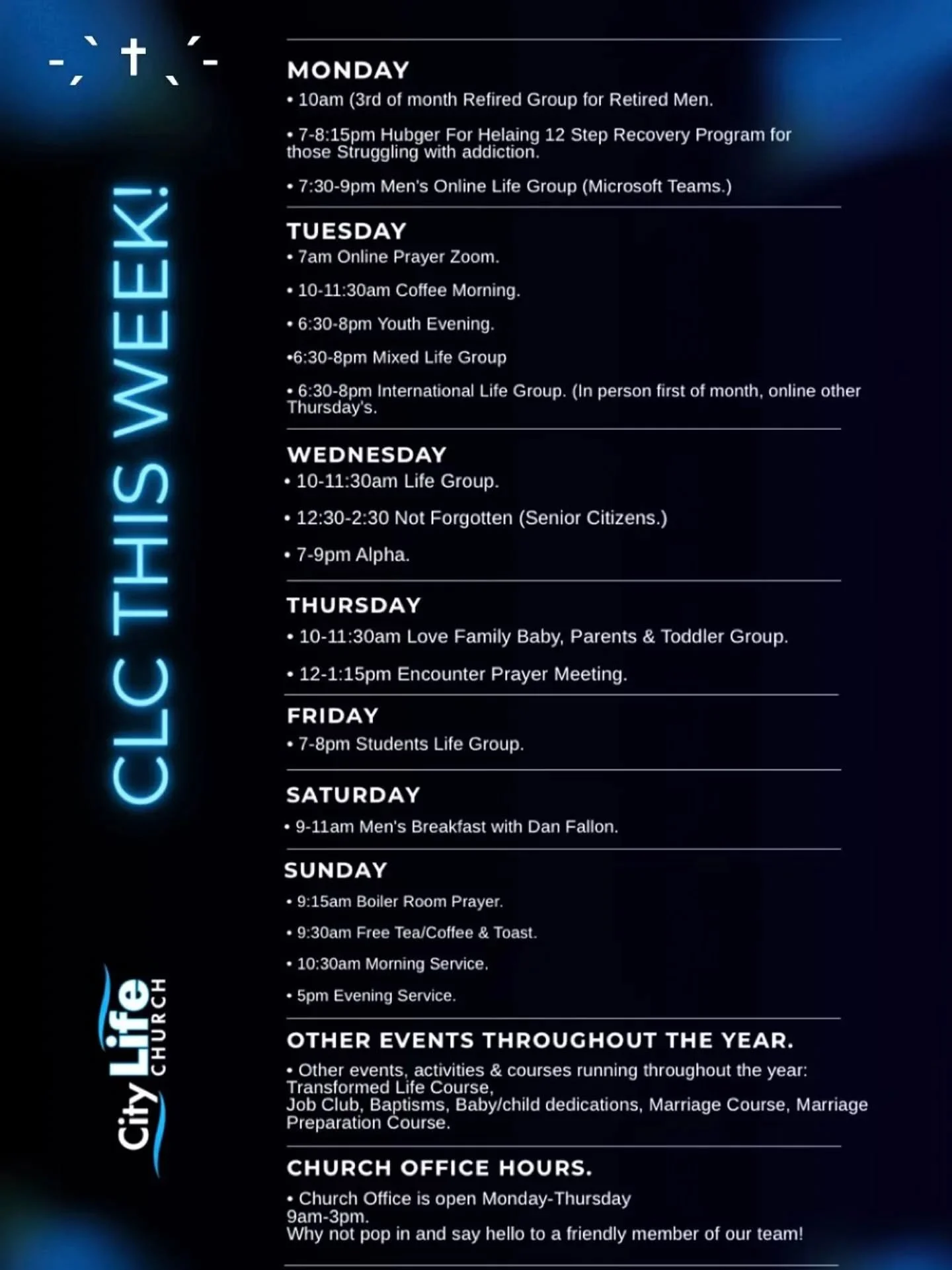 🗓 What&rsquo;s on at City Life Church this week? 

#CityLifeChurch #Portsmouth #Hampshire #ComeAsYouAre