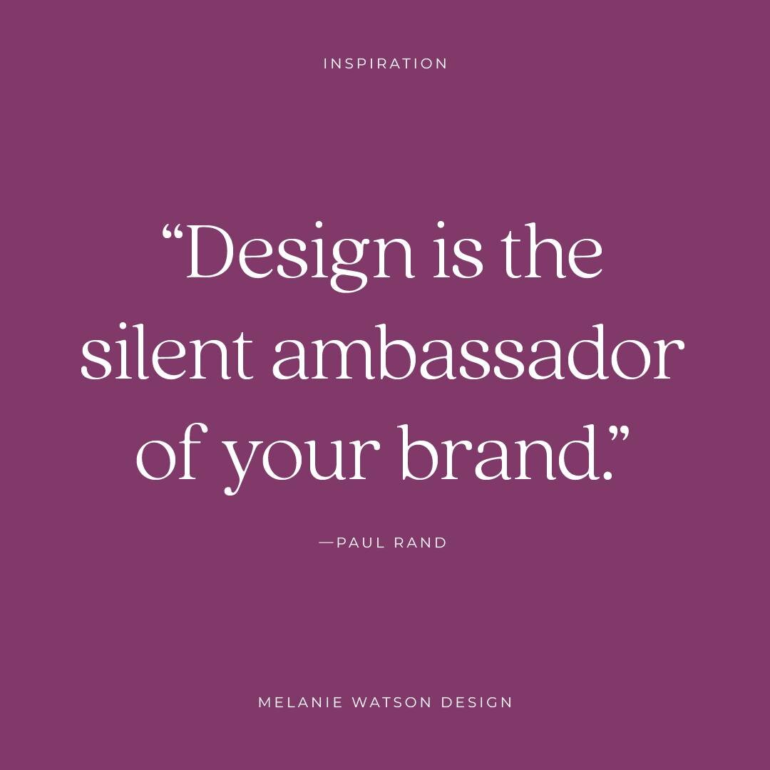 &ldquo;Design is the silent ambassador of your brand.&rdquo;
&mdash;Paul Rand

In a world filled with noise, your brand's design speaks volumes. It's the visual language that communicates your values, ethos, and personality without saying a word.

Ev