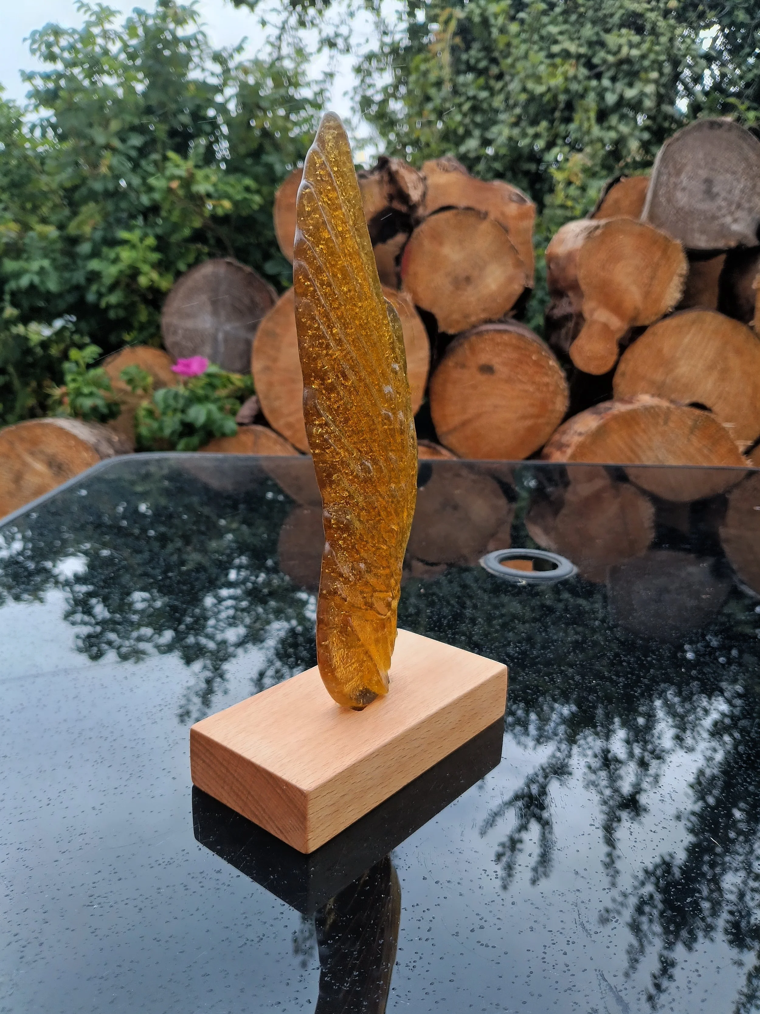 fused glass angel wing amber.jpg