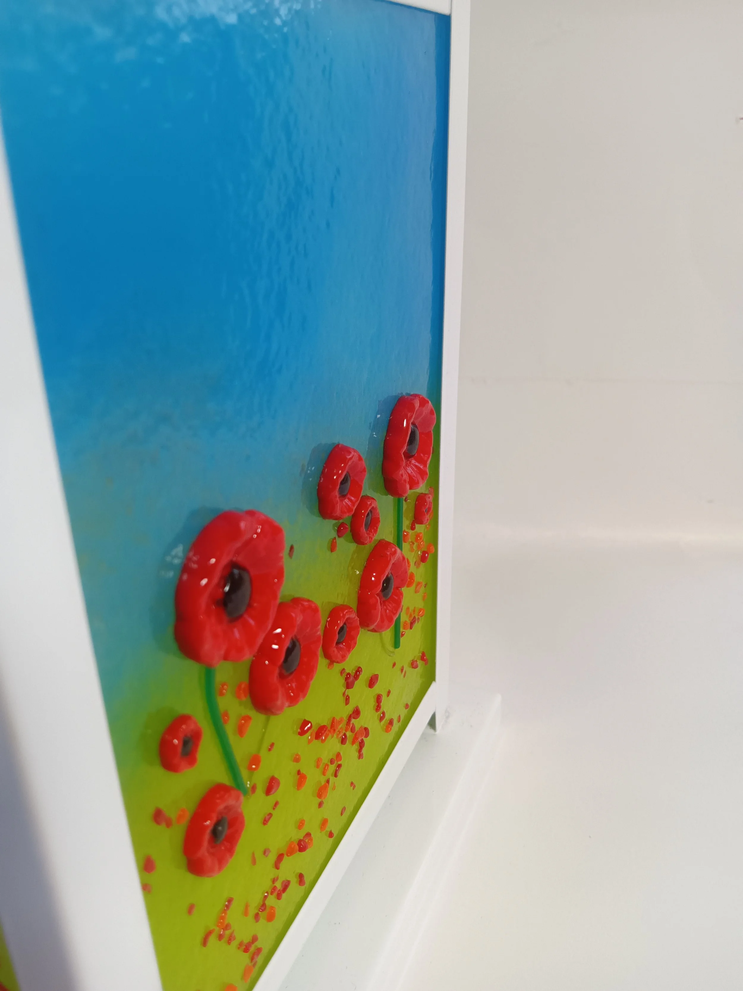 poppy lantern / handmade in scotland /unique glass gifts