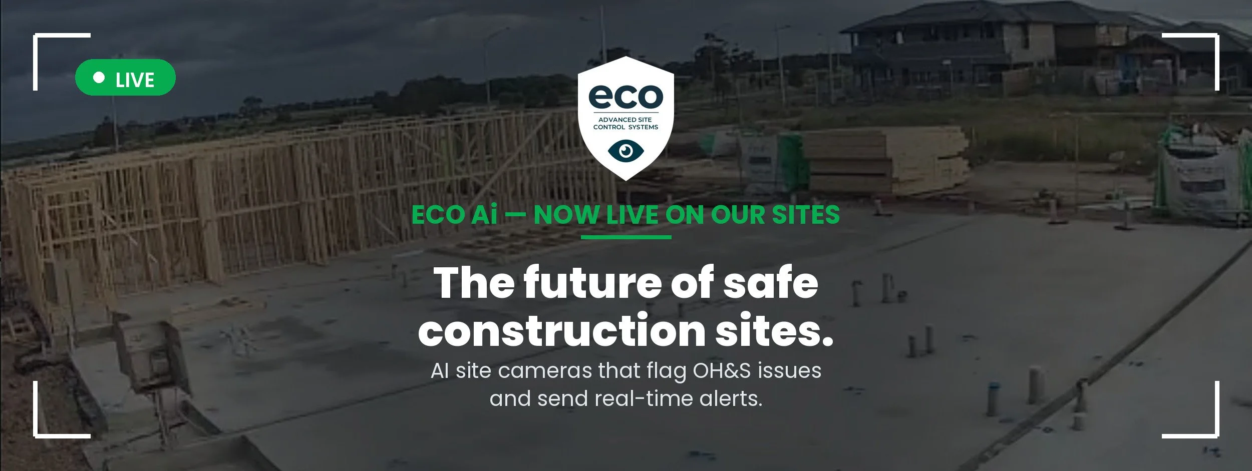 ECOai autonomous site camera monitoring an ECOTRANS site