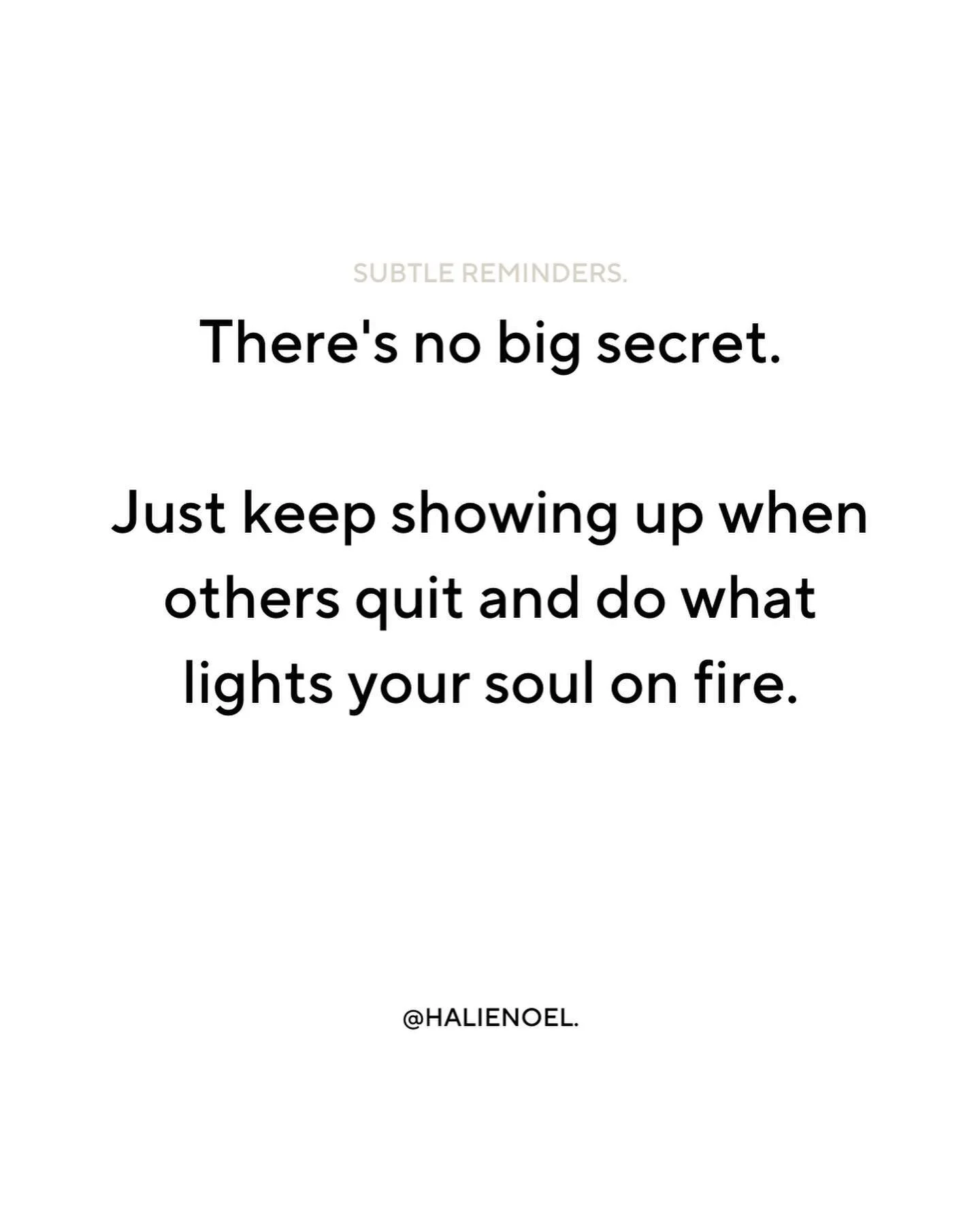 That&rsquo;s the secret. 👆 Do what you love, don&rsquo;t quit, just pivot when you need to. 

Also, that last photo was from a business I started when I was a health coach and it was called &ldquo;Everything But Salad&rdquo; 😂. I explored it, and d
