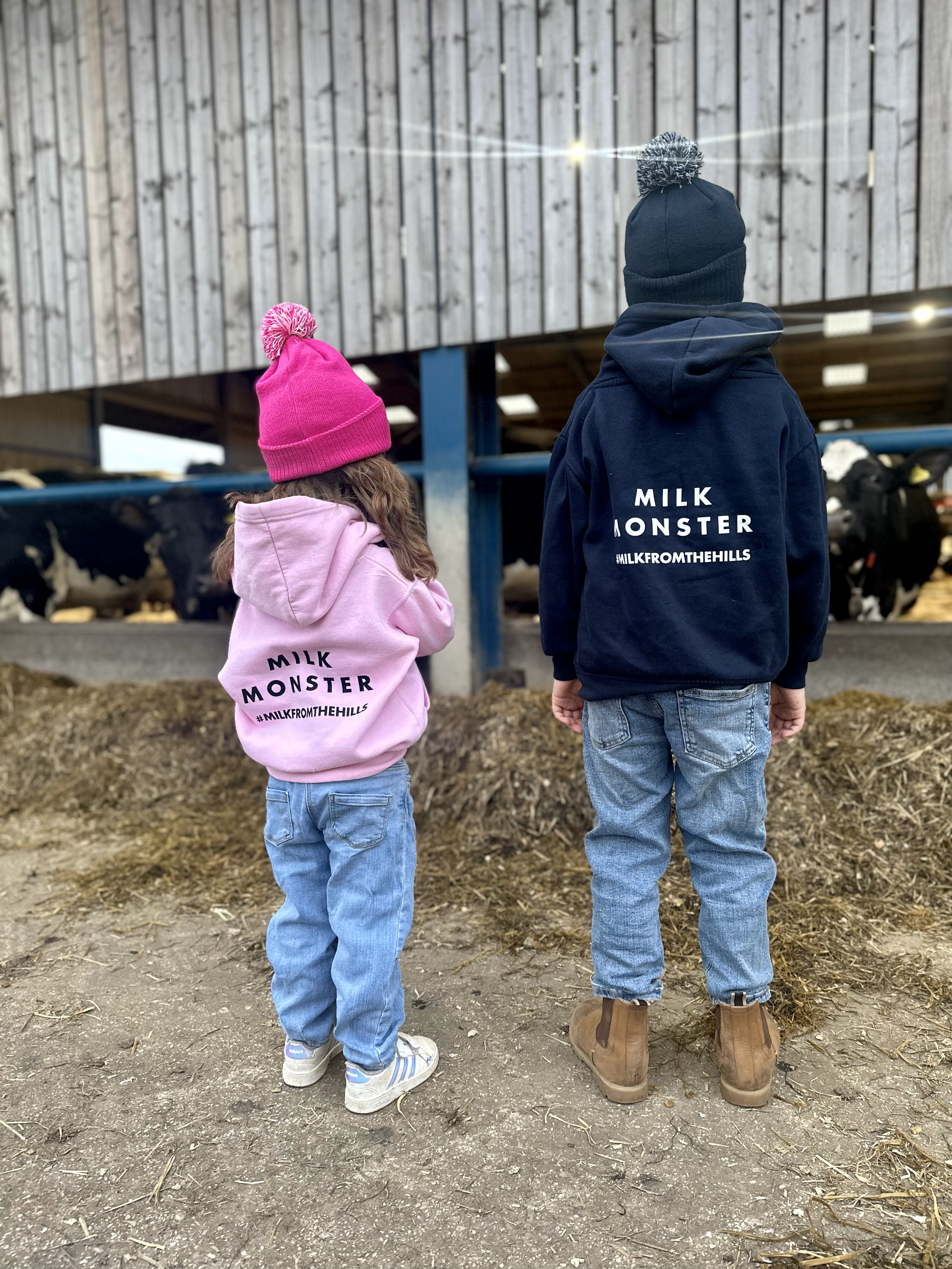 KIDS PINK LOVE THE FARM HOODIE, Kids