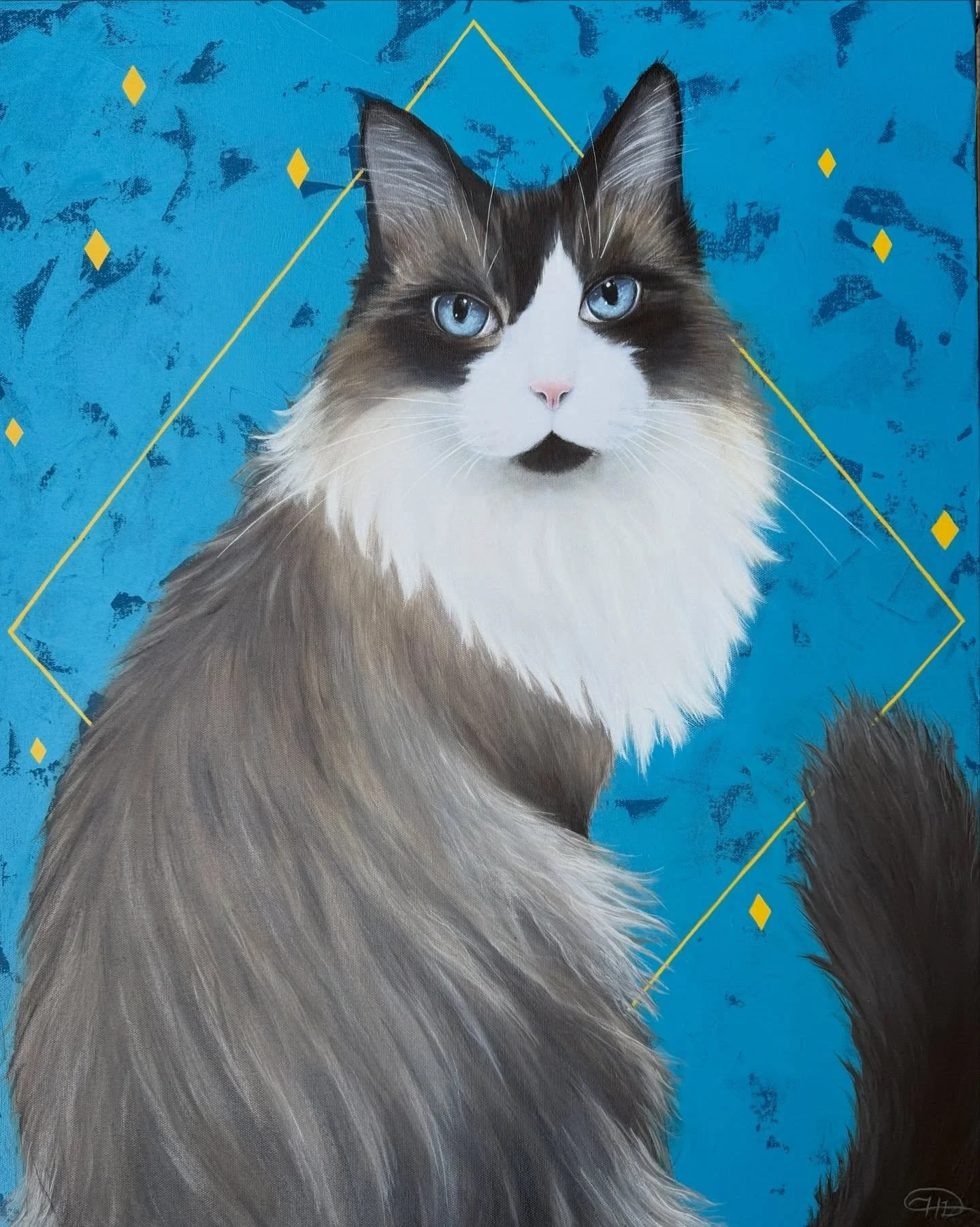 TRUST THE PROCESS ➡️

I miss seeing this handsome boy in my studio 🐾
Jax is a stunning cat and was an absolute joy to pant!

It&rsquo;s always fun to look back and see how my paintings come together like this! The first few layers are always a littl