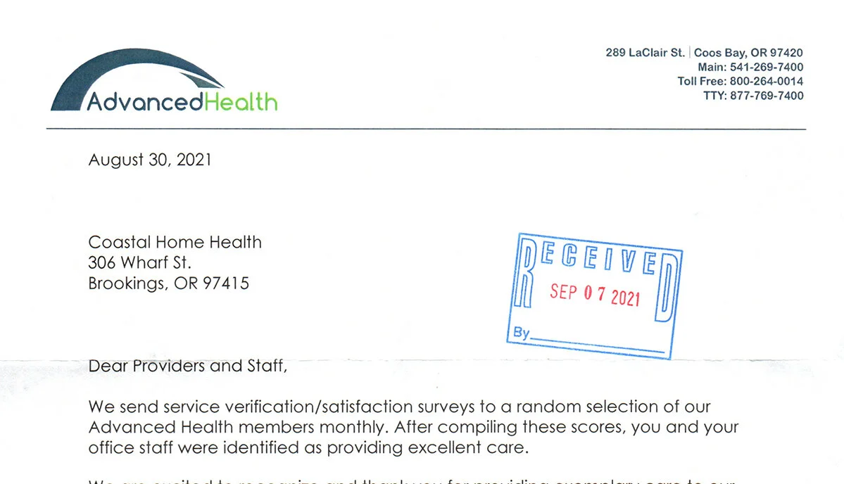 Recognized for Excellent Care