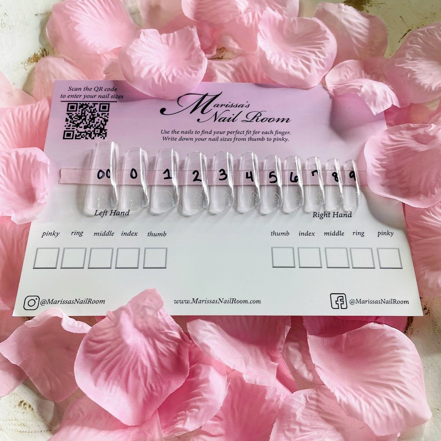 Press-On Nail Sizing Kit with Easy-to-Follow Instructions