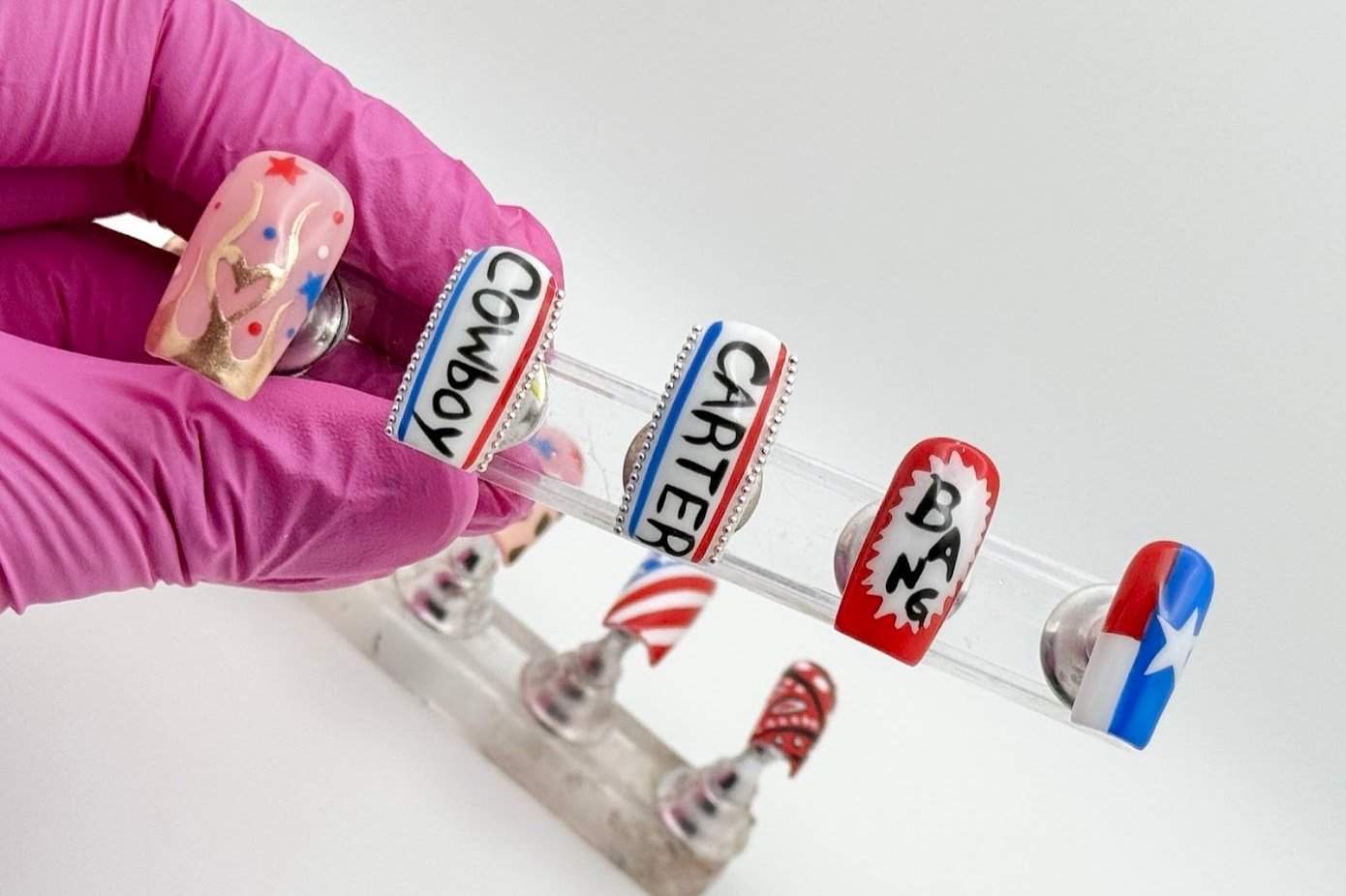 Texas Western Cowboy Carter Beyoncé Inspired Handmade Long Lasting and Reusable Press-On Nails
