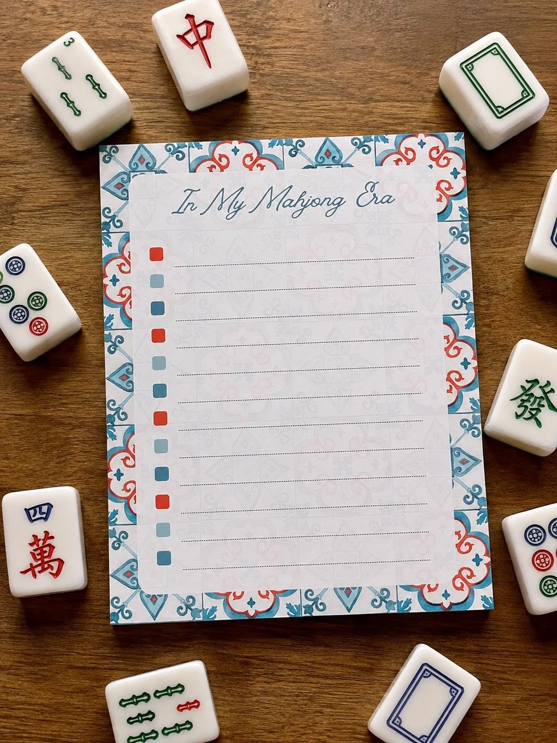 Mahjong Notepads Watercolor