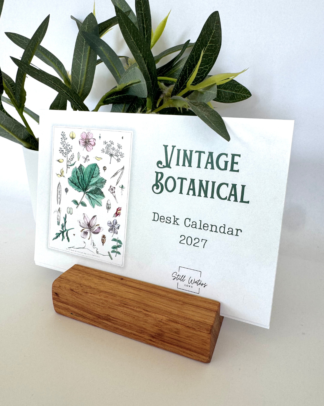 Vintage Botanical 2027 Desk Calendar