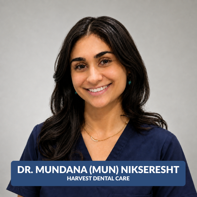 Dr. Mundana (Mun) Nikseresht as a Dentist in Cochrane Clinic.