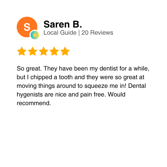 Google Business Review by Saren B.