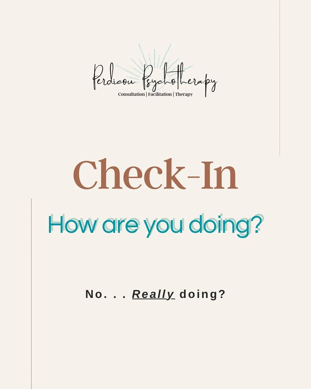 &ldquo;How are you?&rdquo;

How many times have you responded to this question by saying &ldquo;I&rsquo;m fine&rdquo; even when you really weren&rsquo;t fine? We&rsquo;re so used to giving the so called &ldquo;polite&rdquo; answer, which makes us mis