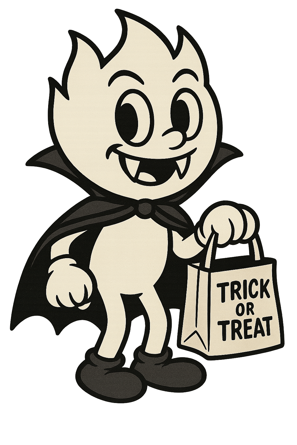 X. Nihilo in his vampire costume, trick or treating.