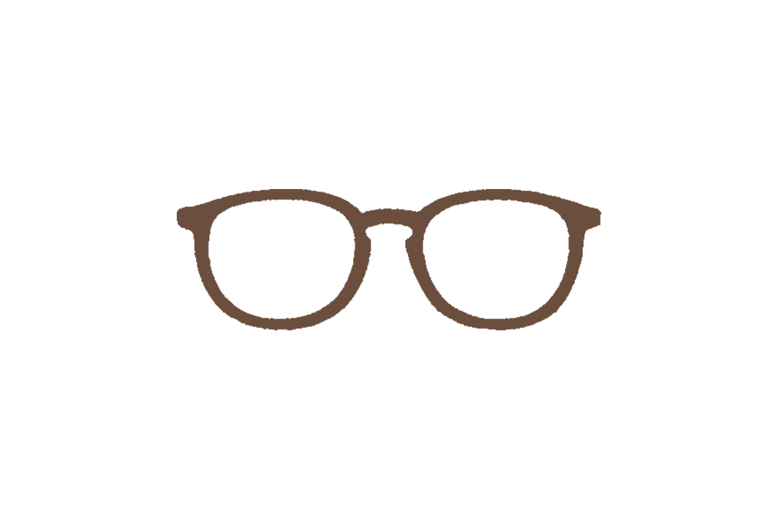 Graphic of eyeglasses with text reading 'I wear glasses'.