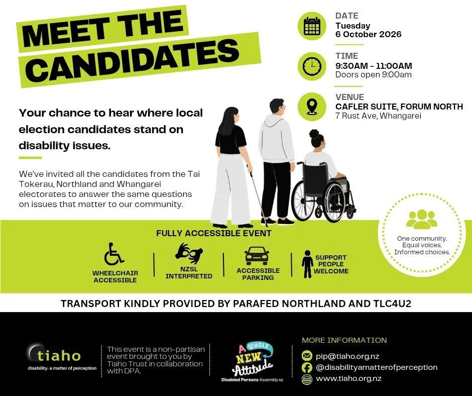 Meet the candidates Tiaho Trust and DPA event graphic