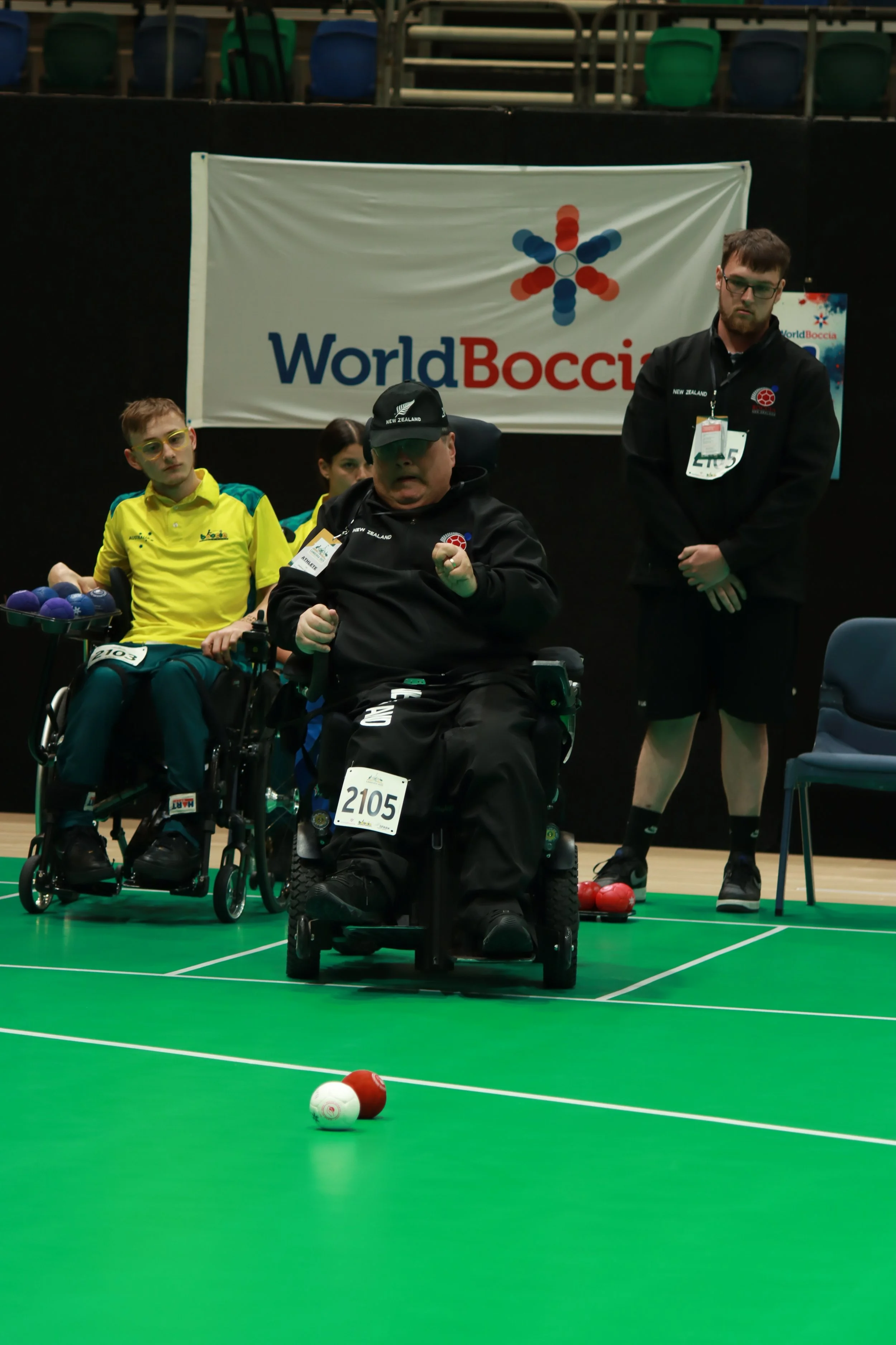 Matt Whiting playing boccia in Canberra.