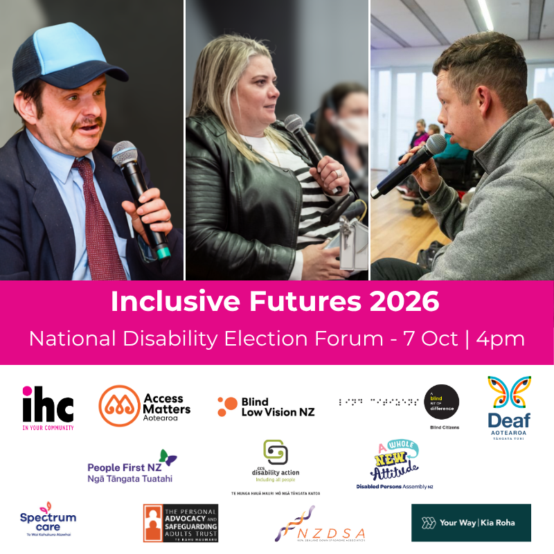IHC election forum graphic with logos
