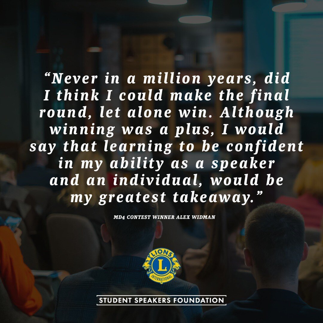 &ldquo;Never in a million years, did I think I could make the final round, let alone win. Although winning was a plus, I would say that learning to be confident in my ability as a speaker and an individual, would be my greatest takeaway.&rdquo;
&mdas