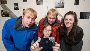 Liam and Rohan Connolly with Amy Lewis and Bianca Murray - PhotograME Sawtooth Exhibition 2021.