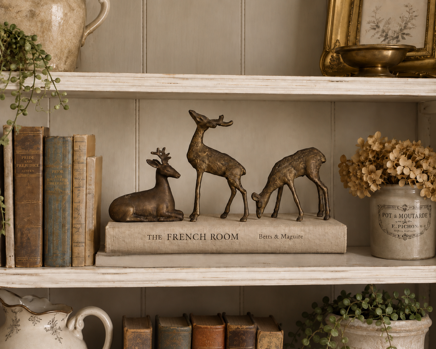 Trio of Brass Deer