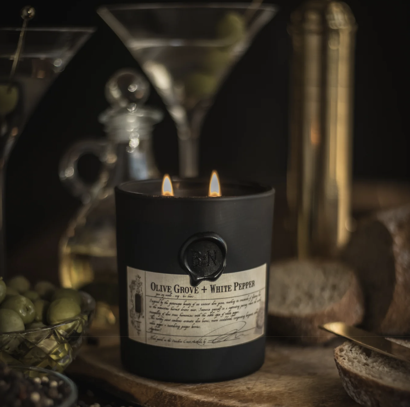 BLANC + NERO Olive Grove + White Pepper Candle