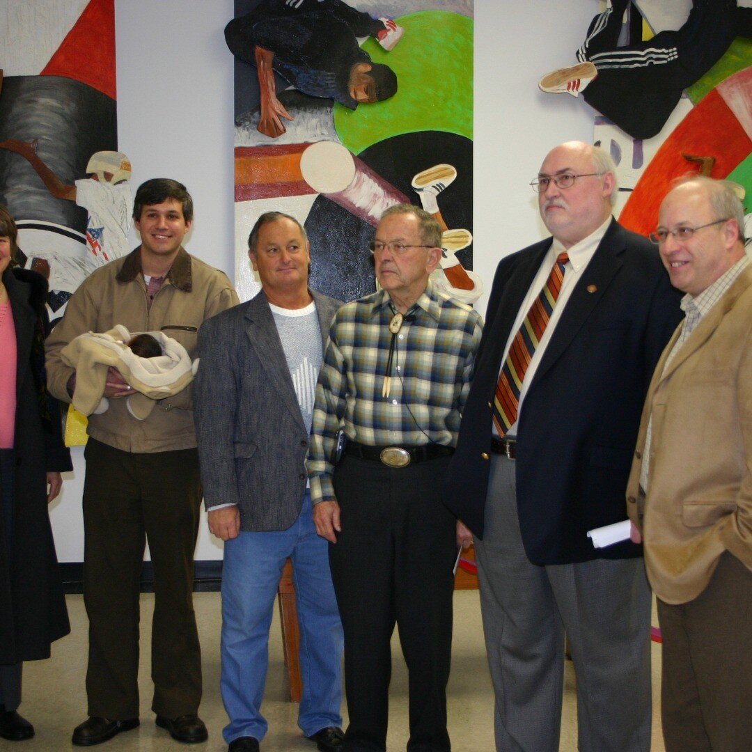 State Senator Bill Wielechowski, House Rep Bob Rose, Senator Ted Stevens, Boys -Girls Club President and Paul