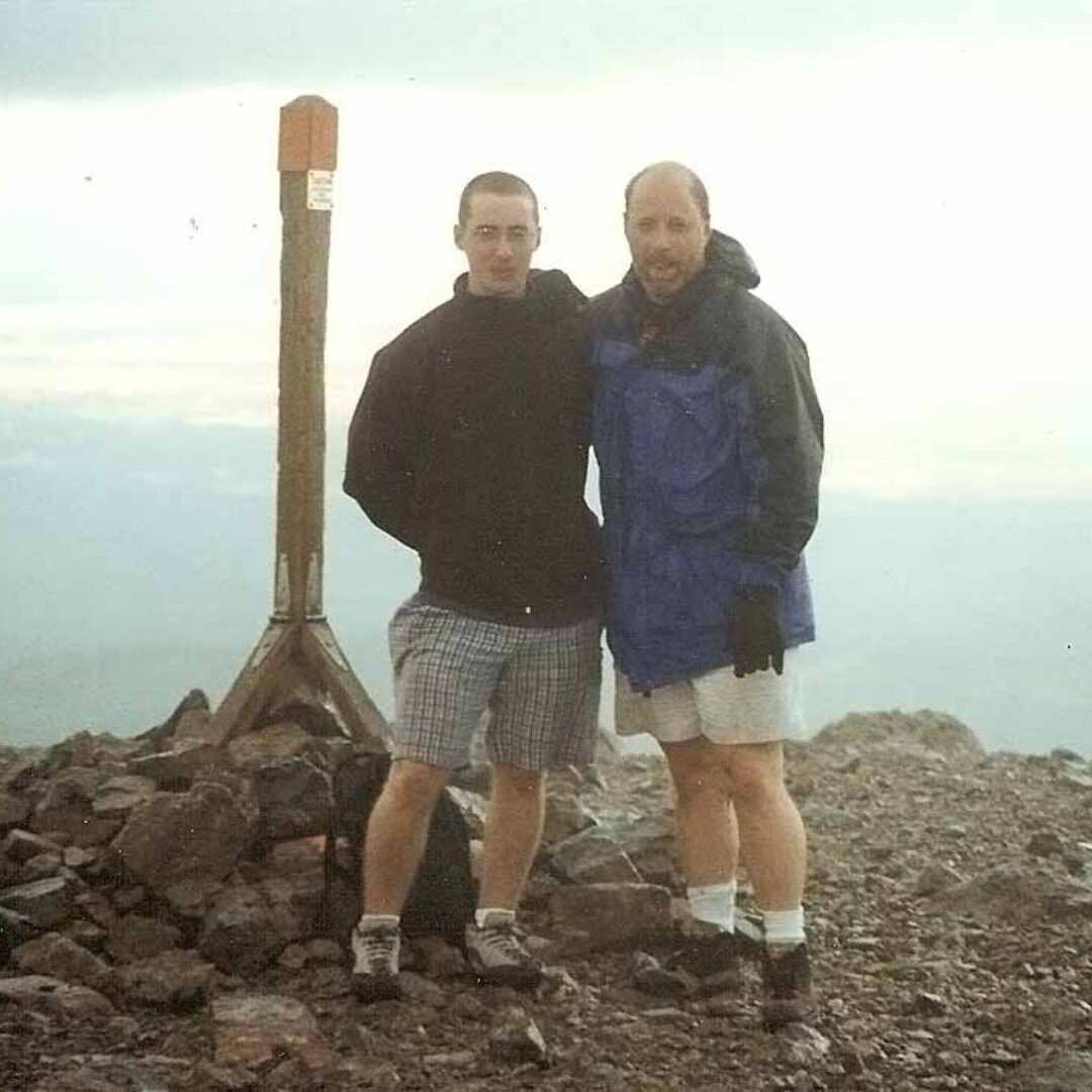 Son Chris and me making it to Flattop