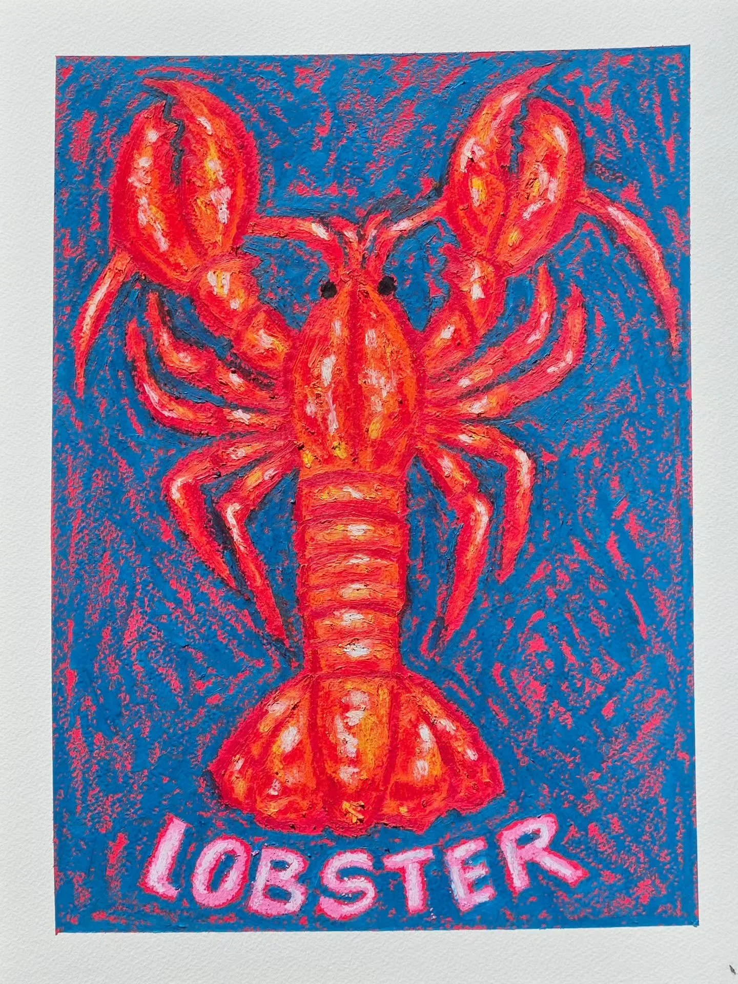 Drew a lobster today with oil pastels - look at that yummy texture!

##fizzbubbleartanddesign #art #artist #artwork #oilpastels #sennelier #lobster #texture #adelaide #southaustralia