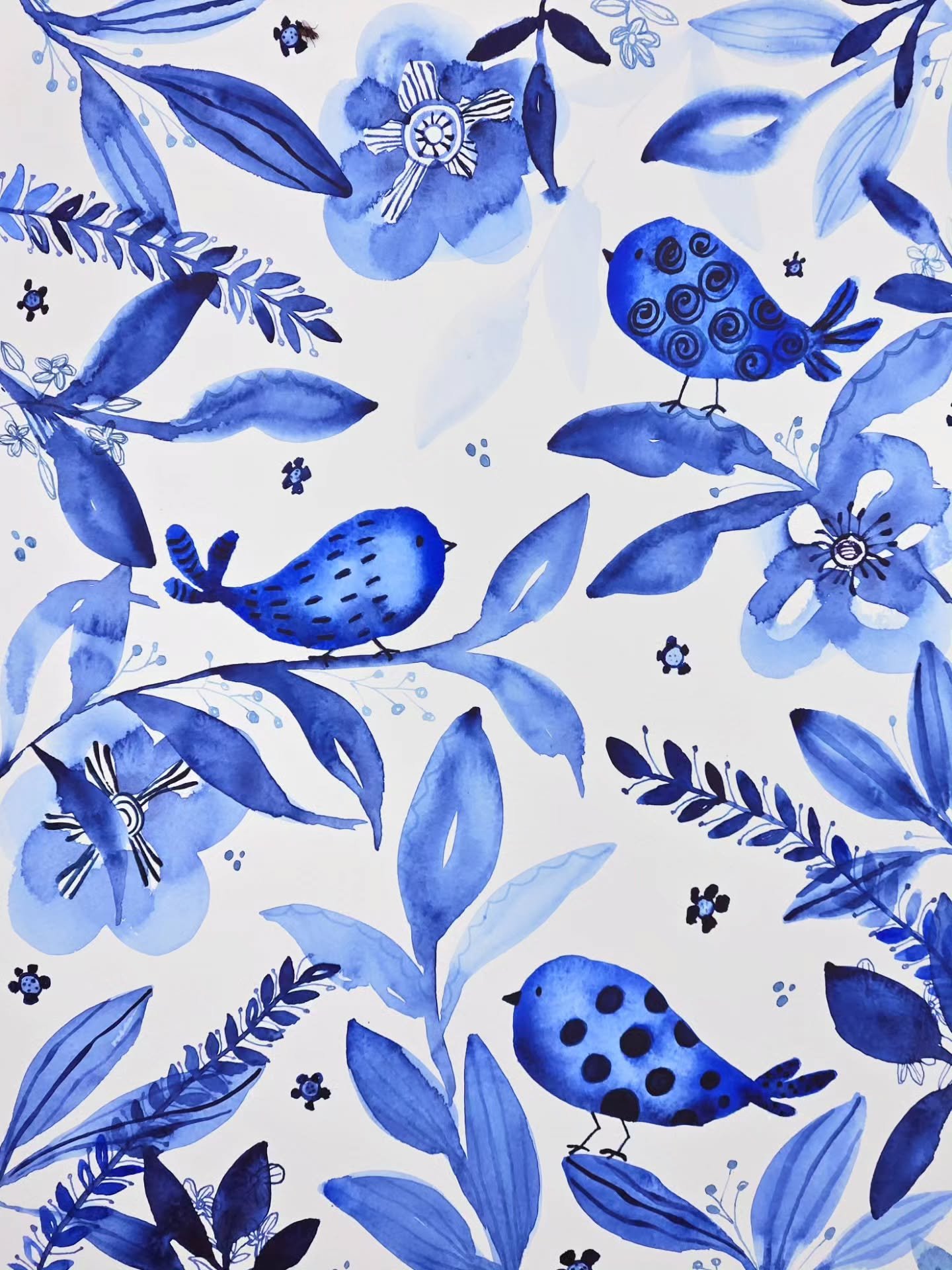 A little watercolour painting using just blues (jnspired by my @gitanjali_co butterdish)

#fizzbubbleartanddesign #watercolourartist #huesofblue #monochrome #adelaide