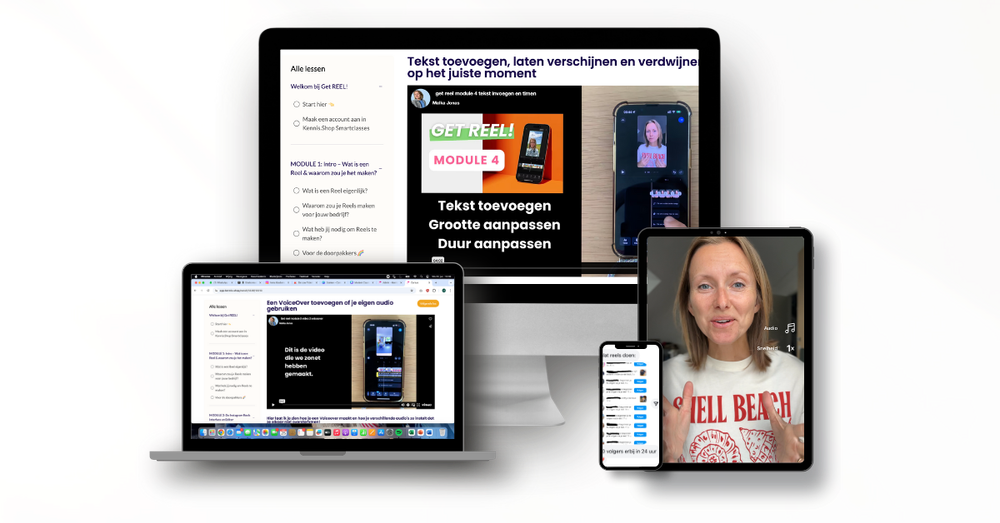 GET REEL editing cursus op computer, laptop, tablet en telefoon
