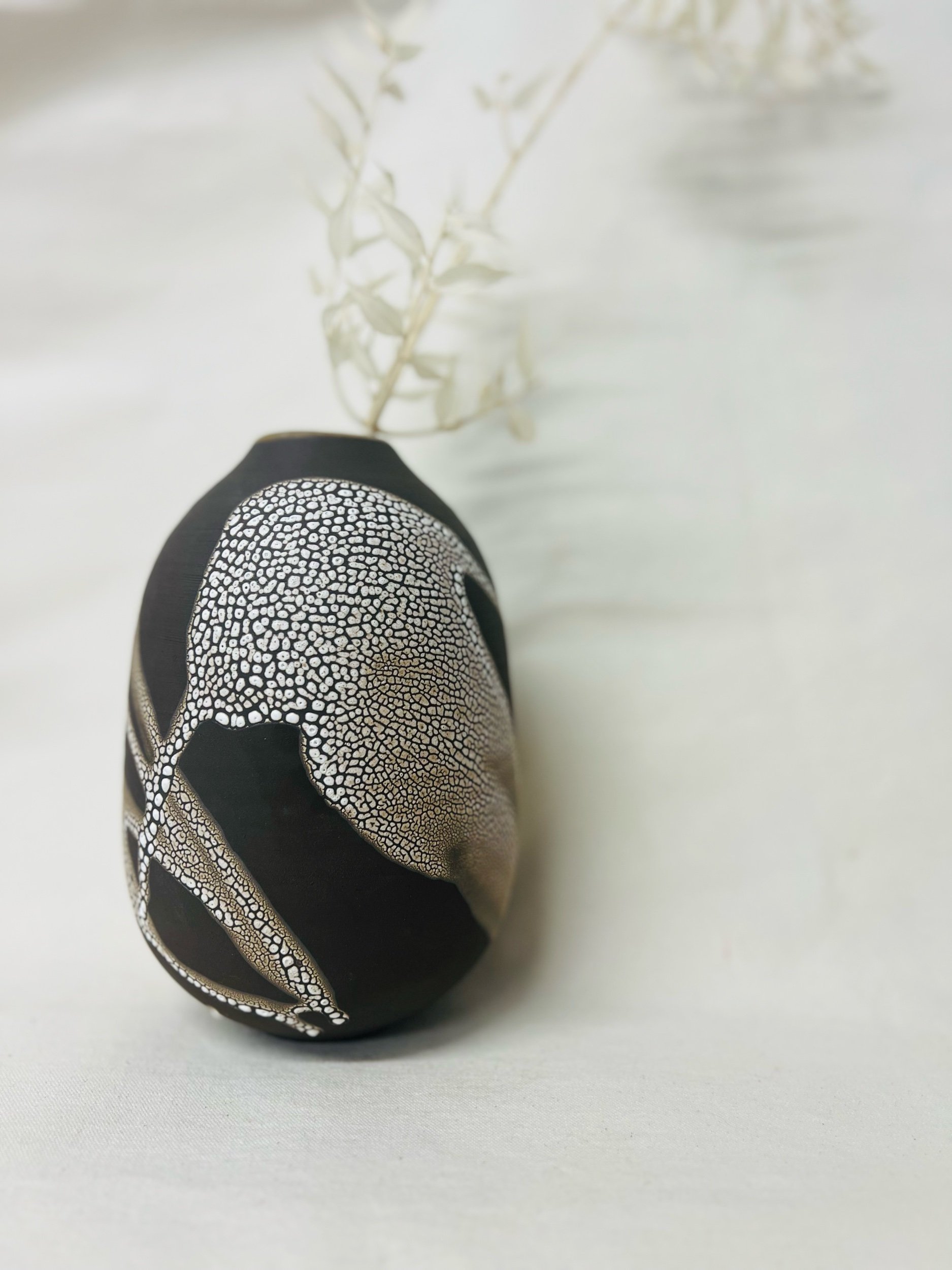 Handmade stoneware vase. Pottery inspired by nature. Statement decor. Modern rustic ceramics. Made in Scotland, UK. Handcrafted artisan Pottery.