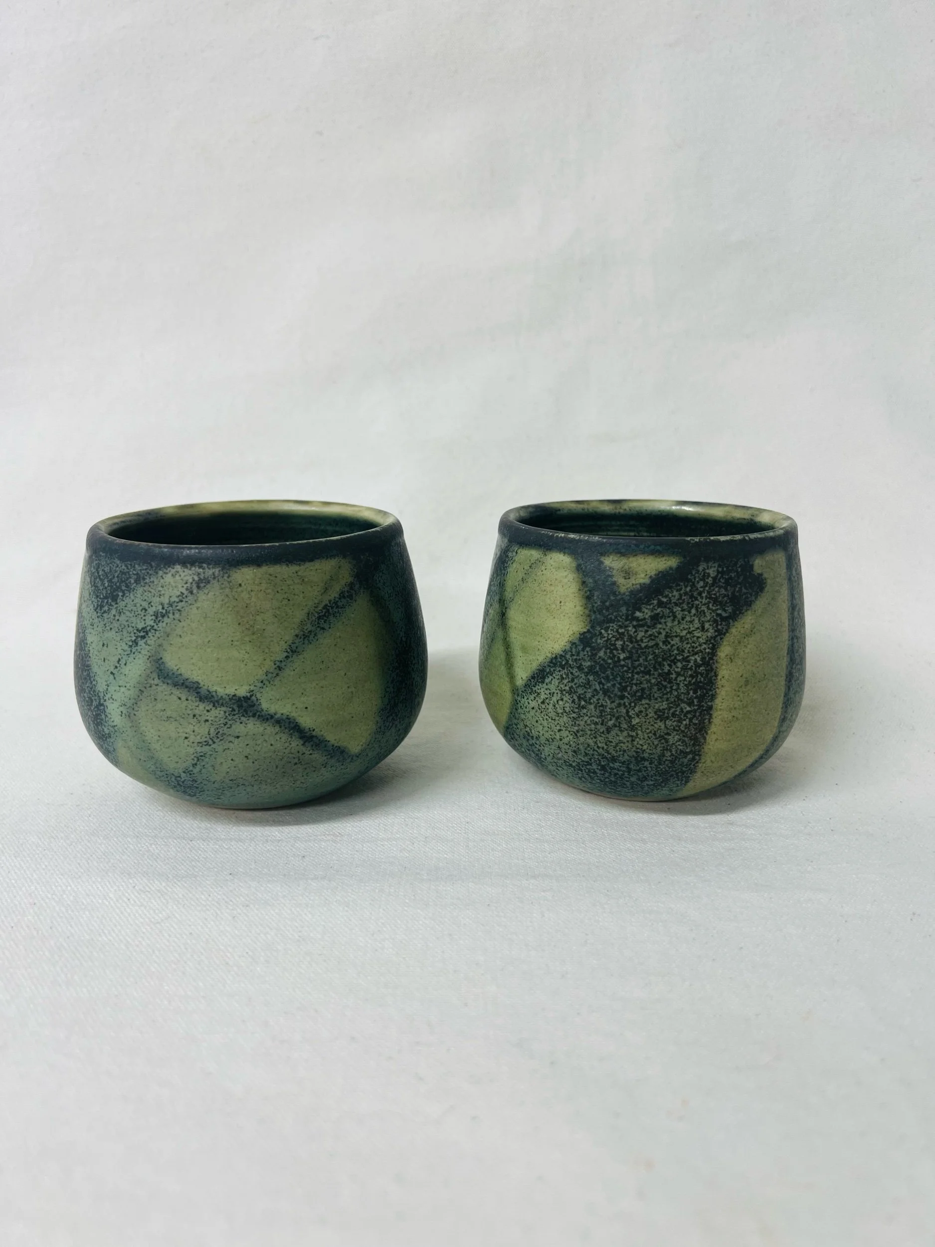 Handmade ceramic cup. Handmade green tumbler. Handmade tableware, scotland. Modern rustic pottery. Green cup.