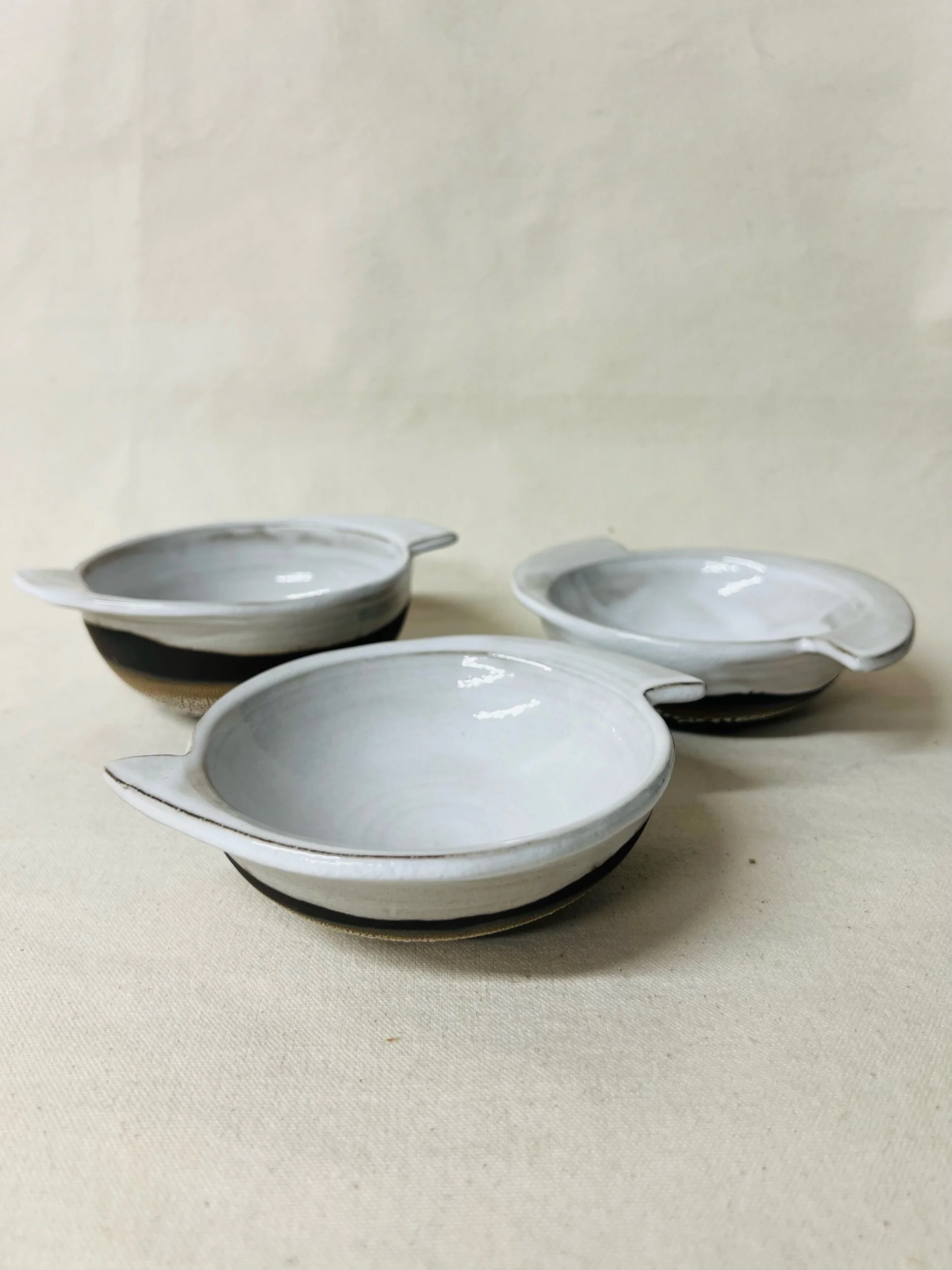 Handmade ceramic stoneware qaiuch, pottery design inspired by the Cairngorms. Modern rustic pottery.