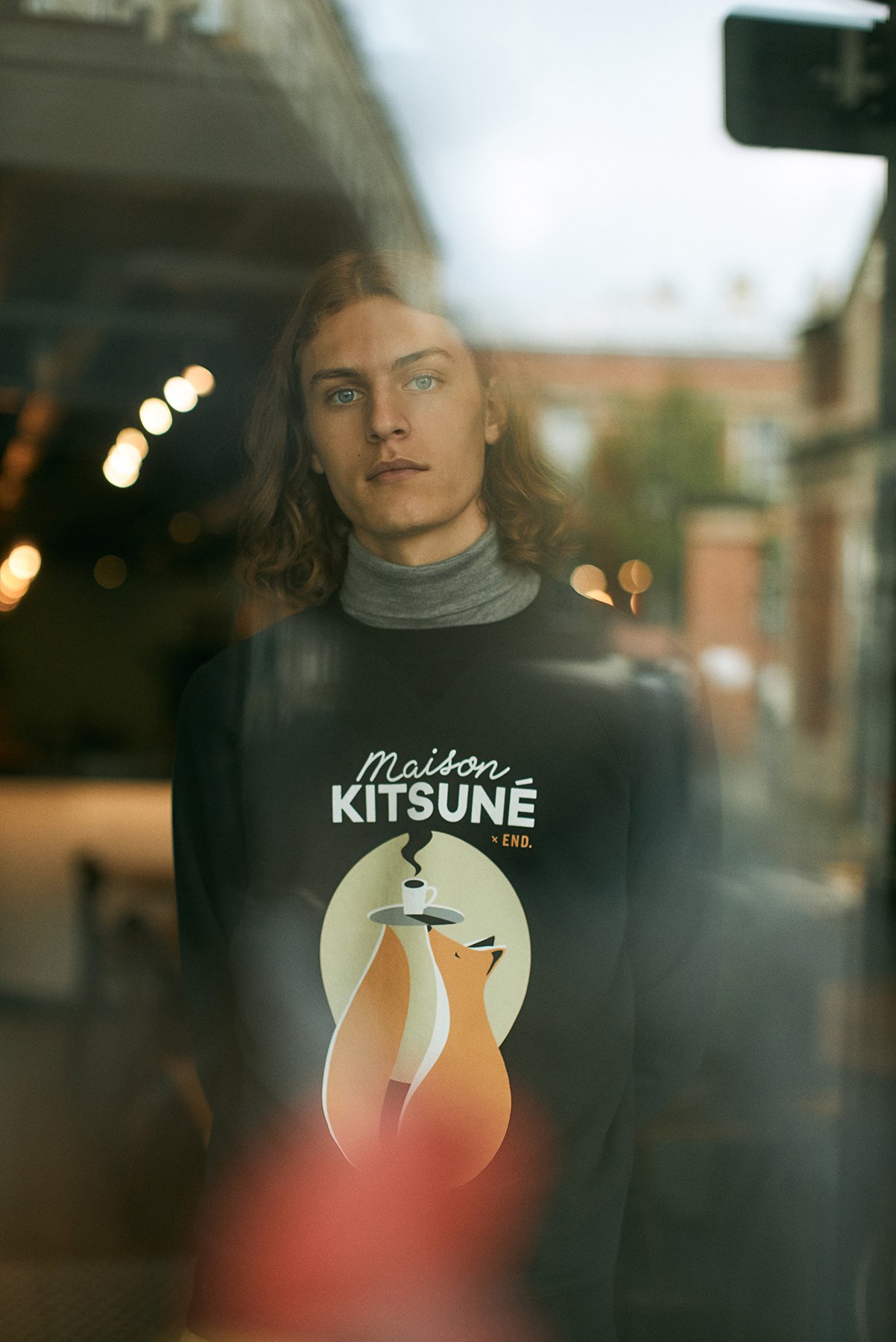 END. x Maison Kitsuné Café Club Crew Sweat