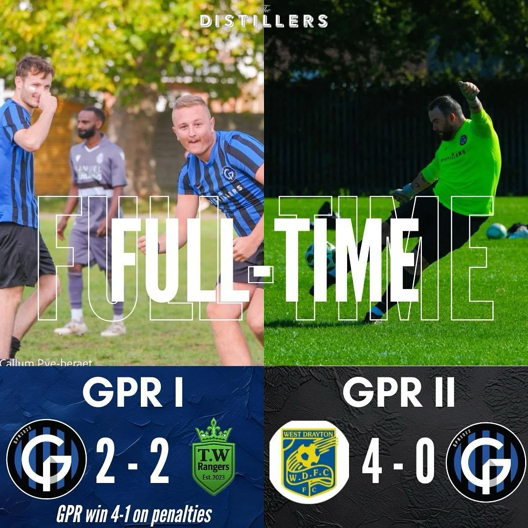 Win some, lose some 🥗

GPR I progress to the next round of the RPJO Cup with a deserved victory on penalties thanks to Josh&rsquo;s save and a perfect penalty record. 💪

An off-day for GPR II as a strong West Drayton Reserves move to the second rou