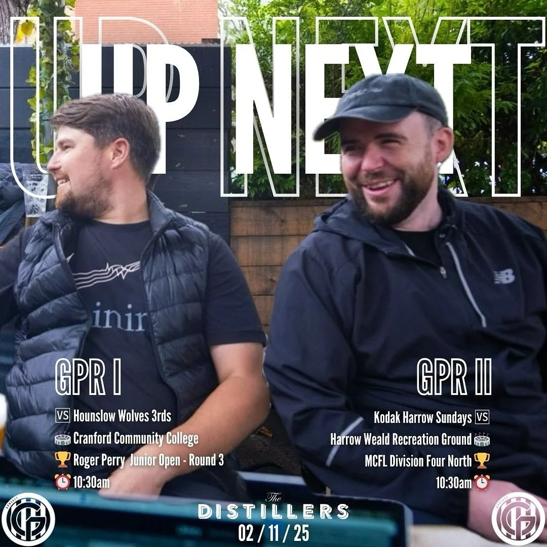 Away this weekend for both teams 🚙

GPR I travel to Hounslow Wolves to face their 3rds in the cup and GPR II make the long trip north to take on Kodak Harrow Sundays

#UTFS 🥗